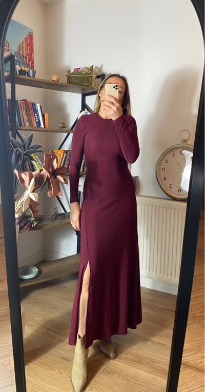 Ottoman Kumaş Elbise Bordo