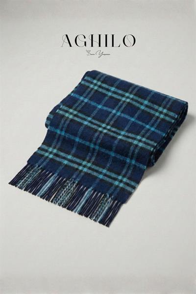 Ekose Desenli Atkı - Lacivert