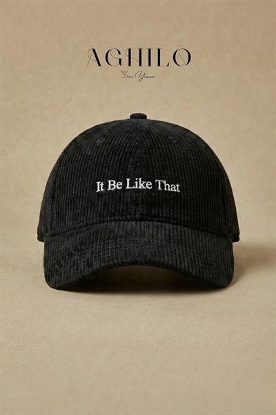 Kadife Kep Şapka – It Be Like That Nakışlı | İç Sesler Serisi Unisex Ayarlanabilir Şapka