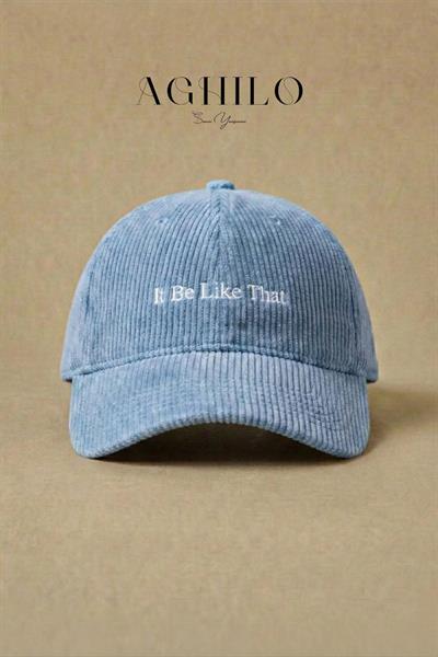 Kadife Kep Şapka – It Be Like That Nakışlı | İç Sesler Serisi Unisex Ayarlanabilir Şapka