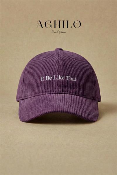 Kadife Kep Şapka – It Be Like That Nakışlı | İç Sesler Serisi Unisex Ayarlanabilir Şapka