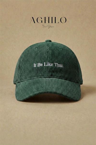 Kadife Kep Şapka – It Be Like That Nakışlı | İç Sesler Serisi Unisex Ayarlanabilir Şapka