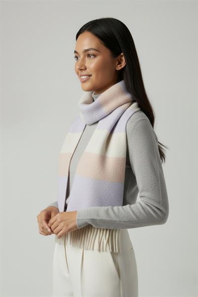 Kadın Ekose Şardonlu Atkı