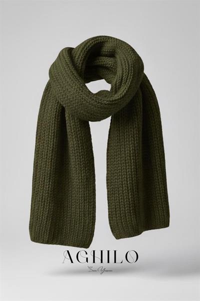 Kadın Selanik Örme Atkı - Haki