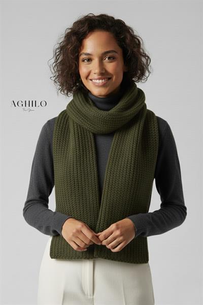 Kadın Selanik Örme Atkı - Haki