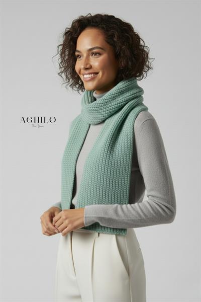 Kadın Selanik Örme Atkı - Mint