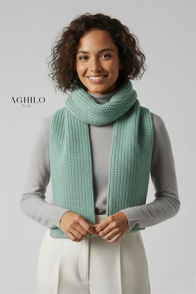 Kadın Selanik Örme Atkı - Mint