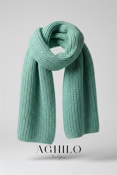 Kadın Selanik Örme Atkı - Mint