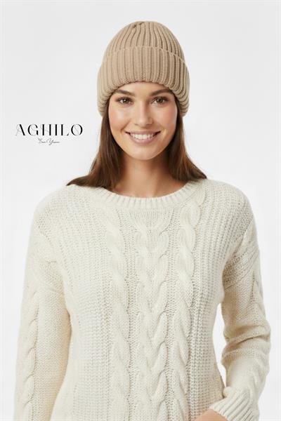 Unisex Selanik Örme Bere - Bej