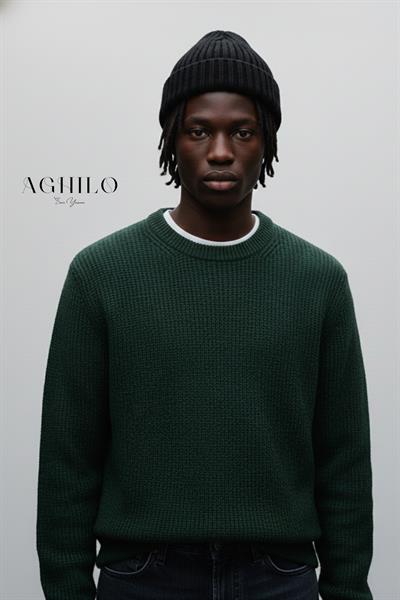 Unisex Selanik Örme Bere - Siyah