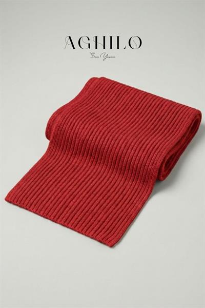 Unisex Yünlü Atkı - Kırmızı