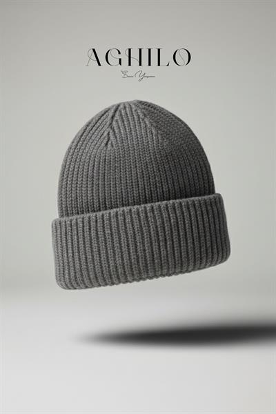 Yünlü Kışlık Unisex Fitilli Bere - Antrasit