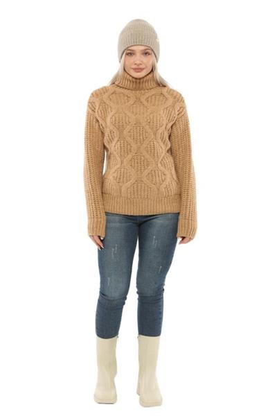 Yünlü Kışlık Unisex Fitilli Bere - Bej