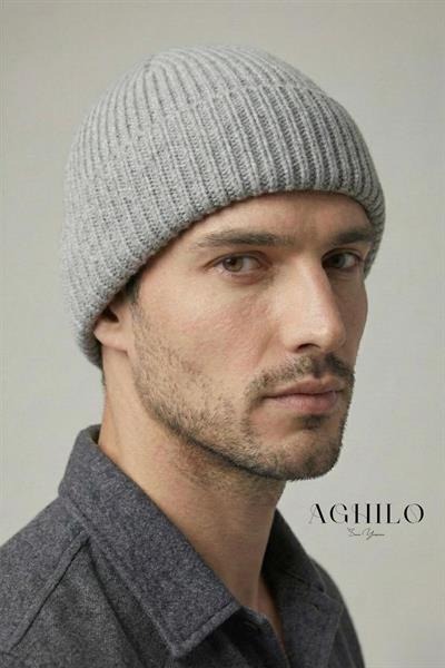 Yünlü Kışlık Unisex Fitilli Bere - Gri