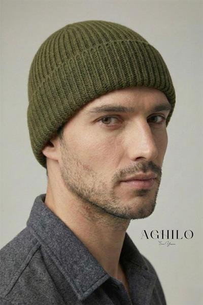 Yünlü Kışlık Unisex Fitilli Bere - Haki