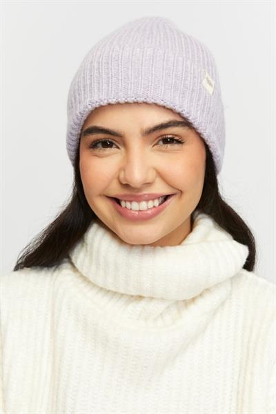 Yünlü Kışlık Unisex Fitilli Bere - Lila