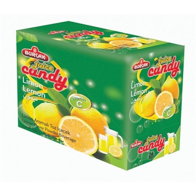 Burçak Juice Candy 9 gr Limon Aromalı Toz İçecek x24 lü Paket