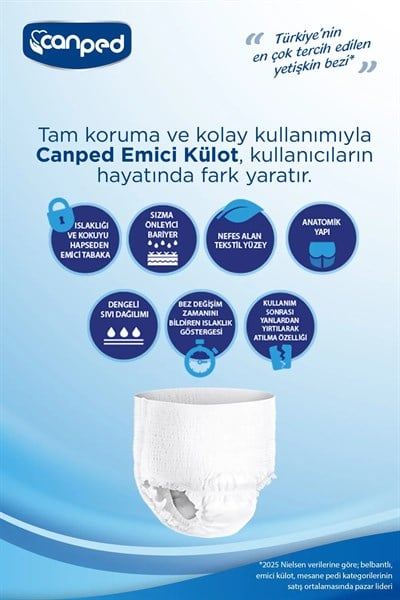 Canped Emici Külot Large Hasta Bezi 24 lü Paket