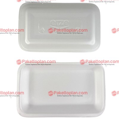 Erze Mod 1 Kalın Beyaz Kayık Tabak (1 Kiloluk) x250 li Paket