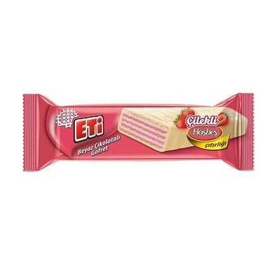 Eti Beyaz Çikolatalı Çilekli Gofret 29 gr x35 li Paket