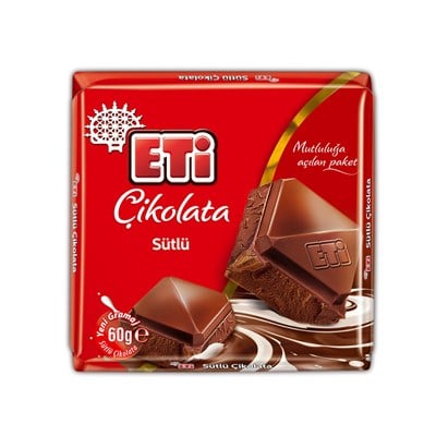Eti Çikolata Sütlü Kare 60 Gr x6 lı Paket