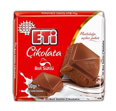Eti Kare Çikolata Bol Sütlü 60 Gr x6 lı Paket