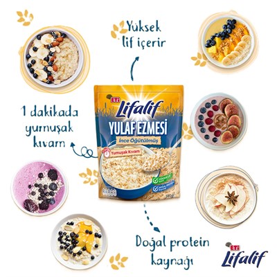 Eti Lifalif 350 Gr Yulaf Ezmesi İnce Öğütülmüş