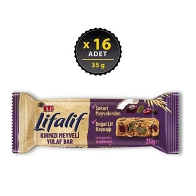 Eti Lifalif Bar 35 Gr Kırmızı Meyveli x16 lı Paket