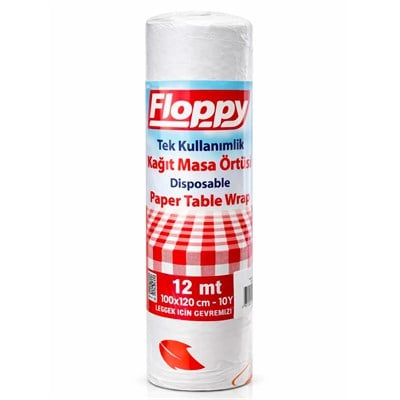 Floppy Masa Örtüsü Kağıt 100x120 Cm 10 Yaprak 12 Metre