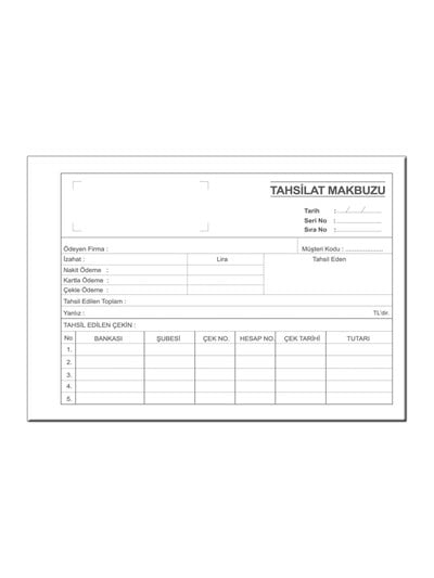 Folix Tahsilat Makbuzu Otokopili Flx-818961