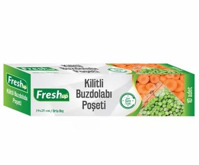 Fresh Up Kilitli Buzdolabı Poşeti Orta Boy 19x25 Cm 10 Adet