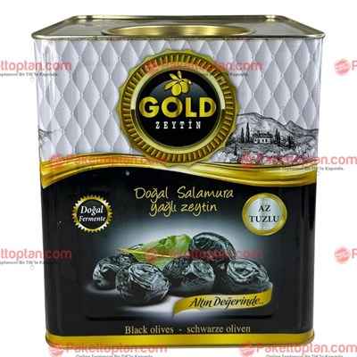 Gold Siyah Zeytin Yağlı 10 Kg Teneke 181-200 Kalibre