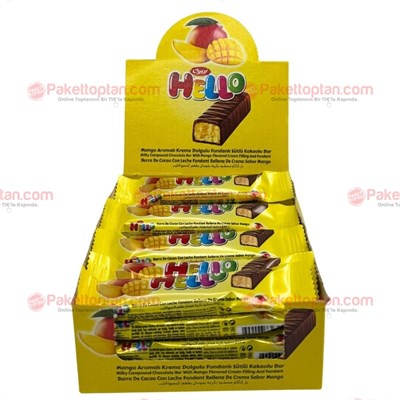 Hello Mango Aromalı Krema Dolgulu Bar 20 Gr x24 lü Paket