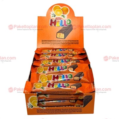 Hello Portakal Aromalı Krema Dolgulu Bar 20 Gr x24 lü Paket