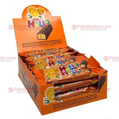 Hello Portakal Aromalı Krema Dolgulu Bar 20 Gr x24 lü Paket
