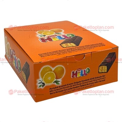 Hello Portakal Aromalı Krema Dolgulu Bar 20 Gr x24 lü Paket