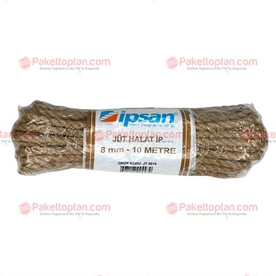 İpsan Jüt Halat İpi 8 Mm 10 Metre JT-0810
