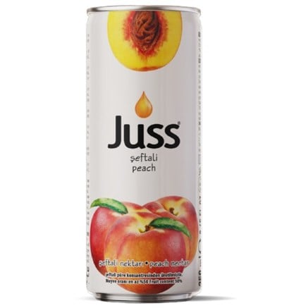 Juss 250 Ml Teneke Nektar Şeftali x24 lü Koli
