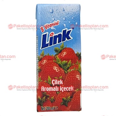 Link Çilek Aromalı İçecek 200 Ml x27 li Koli