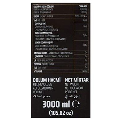 Marmarabirlik 3 Lt Teneke Naturel Sızma Zeytinyağı