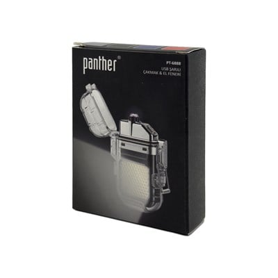 Panther PT-6888 Şarjlı Çakmak ve El Feneri