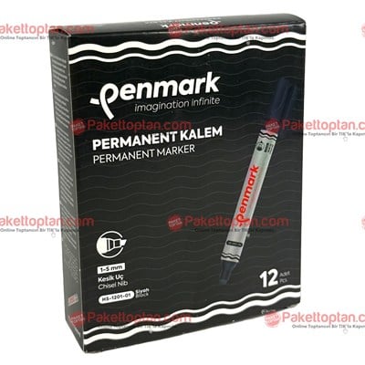 Penmark Ecoplus Koli Kalemi Kesik Uç Siyah HS 1201-01 x12 li Paket
