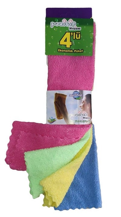 Pozitif Mikrofibez Bez 4 lü askılı paket