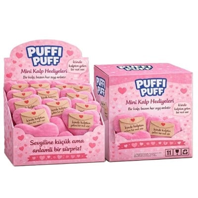 Pufipuf Zarflı Mini Kalp Yastık