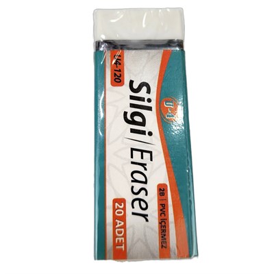 U-4 Beyaz Silgi U4-120 x20 li Paket