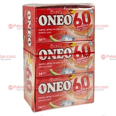 Ülker Oneo 27 Gr Karpuz Şeftali Çilek x18 li Paket