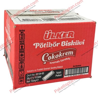Ülker Pötibör Çokokrem Kremalı 38 Gr x18 li Koli