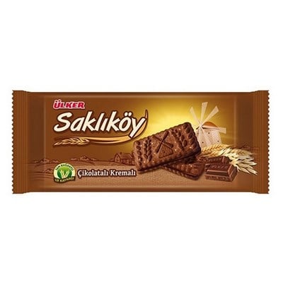 Ülker Saklıköy 87 Gr Bitter Çikolatalı Kremalı Bisküvi x24 lü Koli