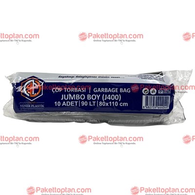 Yener Çöp Torbası Endüstriyel Jumbo Boy 80x110 Cm 10 Adetli