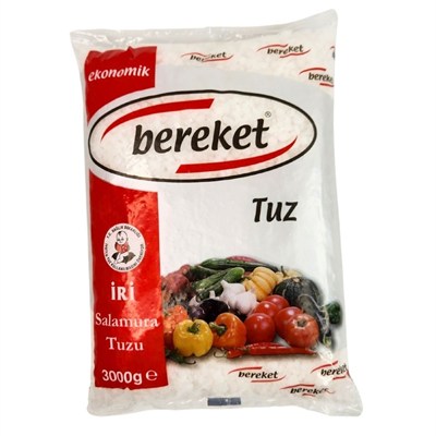 Bereket Kalın Tuz 3 Kg x8 li Koli